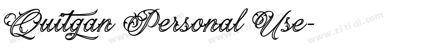 Quitgan Personal Use字体转换